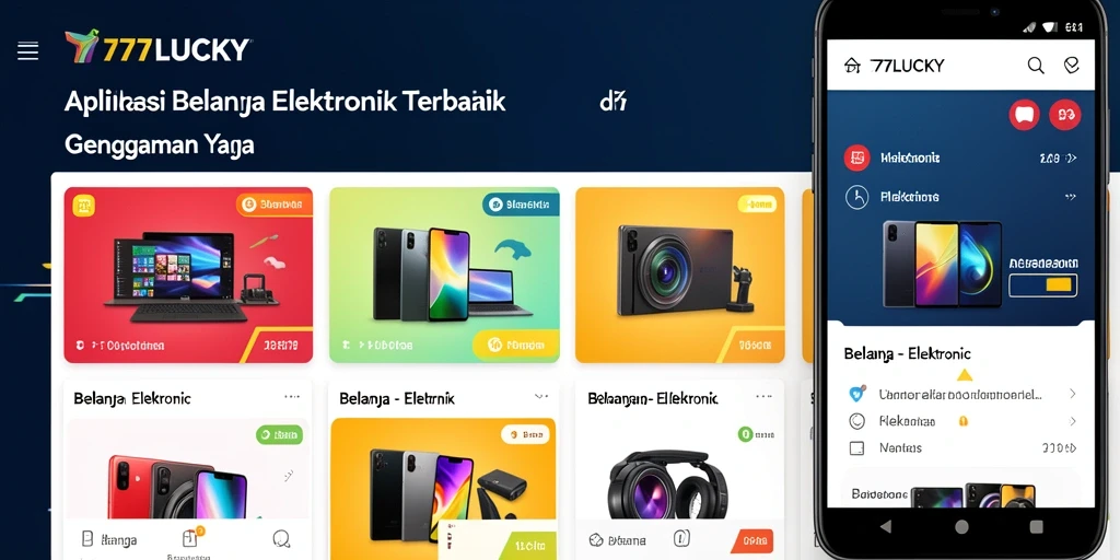 Tampilan antarmuka aplikasi 777LUCKY untuk belanja elektronik.