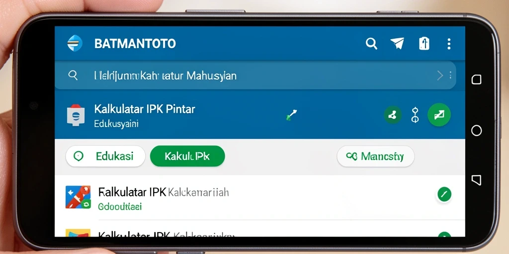 Tampilan antarmuka BATMANTOTO yang sederhana untuk kalkulator IPK.