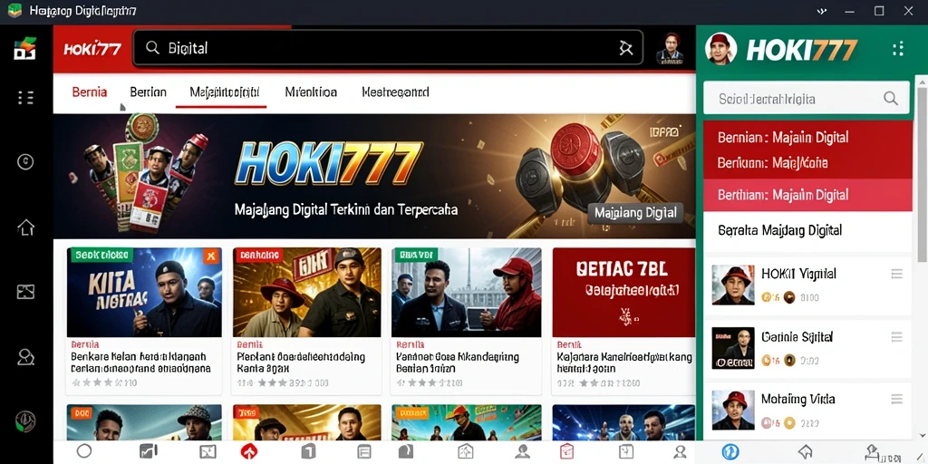 Tampilan antarmuka utama HOKI777 yang menarik dan informatif.
