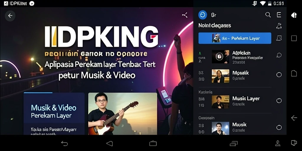 Antarmuka aplikasi IDPKING untuk merekam layar dengan mudah.
