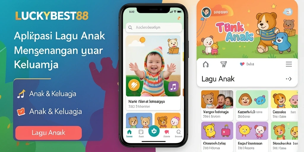Tampilan antarmuka LUCKYBEST88 yang ceria dan ramah anak.