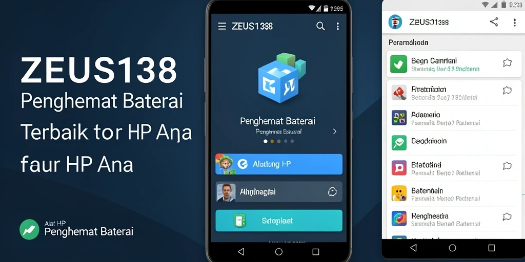 Antarmuka aplikasi ZEUS138 yang menampilkan informasi pemakaian baterai.