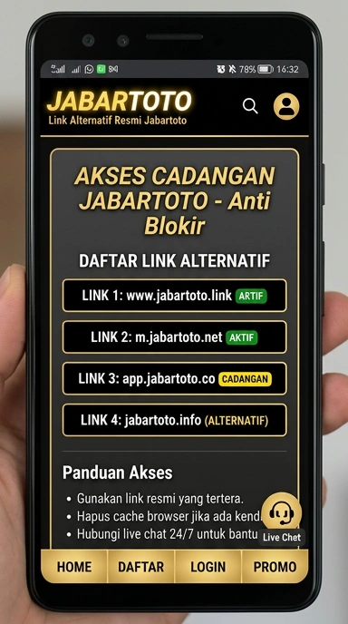 Tampilan link alternatif jabartoto