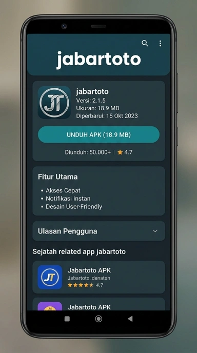 Tampilan halaman APK jabartoto
